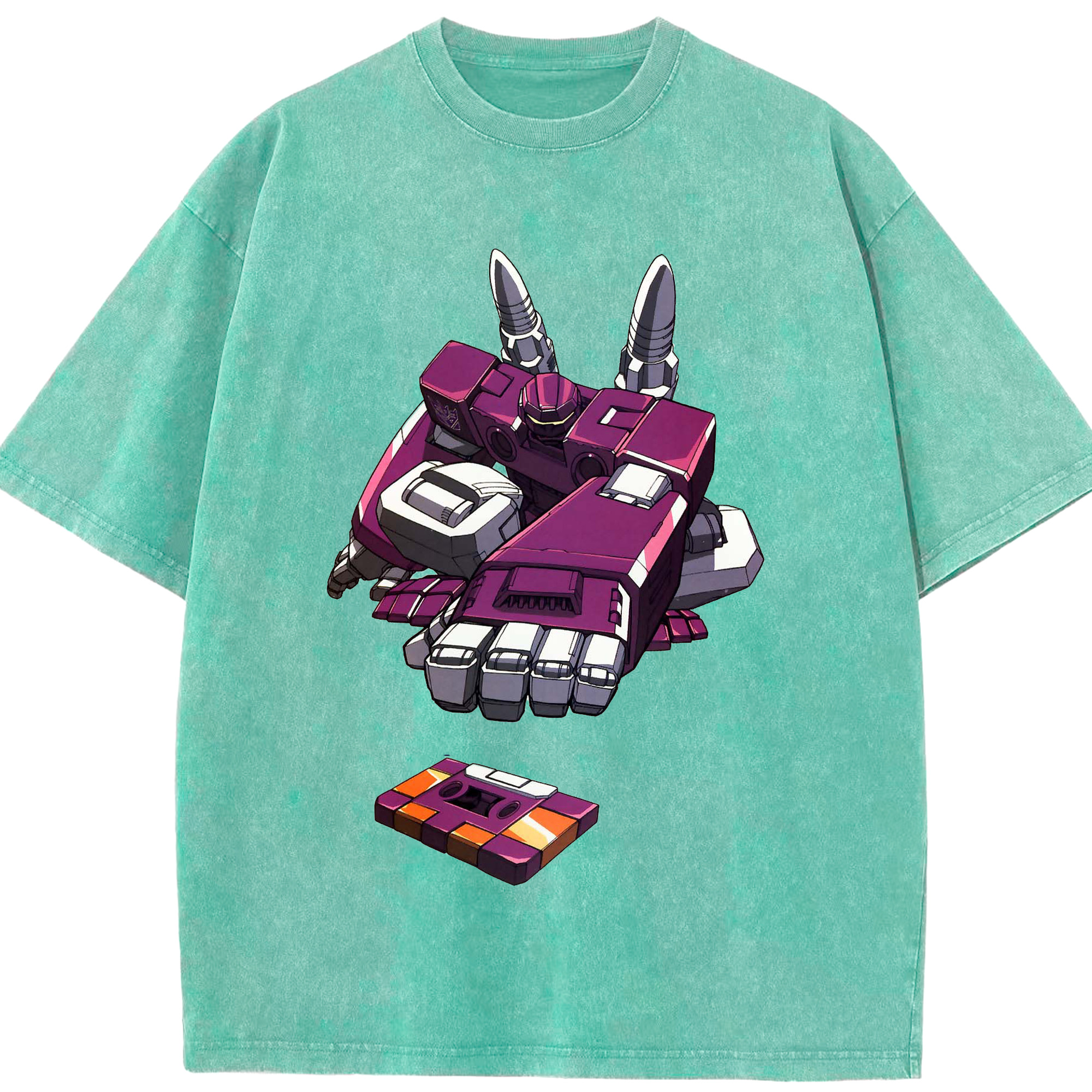 （画像用）  綿100% ヴィンテージ風 半袖Tシャツ（フロントプリント）
